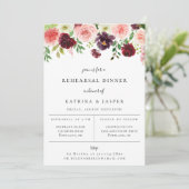 バーガンディーブラッシュ フラワーリハーサルディナー招待状 案内状 (スタンド正面)