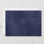 バーガンディーブルッシュ ネイビー フラワーボタニカル ブライダル ブランチ 招待状 (裏面)