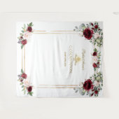 バーガンディーブルッシュ フラワーファースト ホーリー コミュニオン 小道具 タペストリー (正面(横))