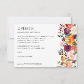 バーガンディーブルーム | ラスティックボタニカル ウェディングアップデート 招待状 (正面)