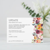 バーガンディーブルーム | ラスティックボタニカル ウェディングアップデート 招待状 (スタンド正面)