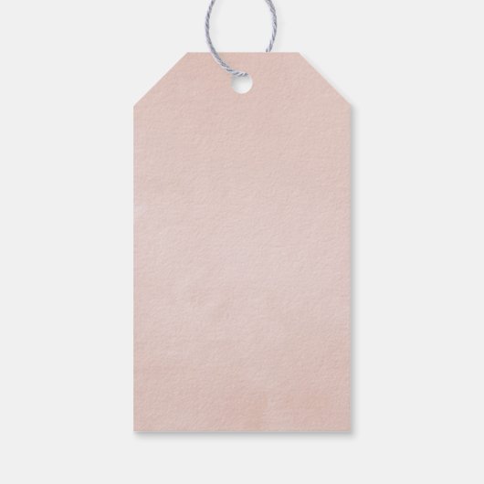 バーガンディープラムとブッシュ フローラル ジオメトリック ウェディング ギフトタグ (裏面)