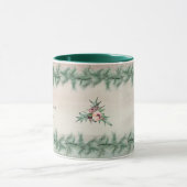 バーガンディーベリーホリーパインクリスマス マグカップ (中央)
