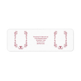 バーガンディーベルズス結婚クロワーク差出人住所 ラベル