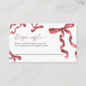 バーガンディーボウオムツラッフルカード エンクロージャーカード (正面)