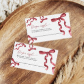 バーガンディーボウオムツラッフルカード エンクロージャーカード