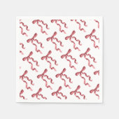 バーガンディーボウペーパーナプキン スタンダードカクテルナプキン (正面)