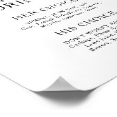 バーガンディーボホフラワルシグネチャードリンクサイン ポスター (角)