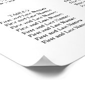 バーガンディーボーホーウォーターカラーフラワー席次表 ポスター (角)