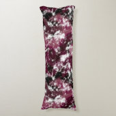 バーガンディーマーブル抽象芸術 ボディピロー (正面縦)