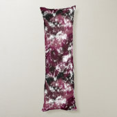 バーガンディーマーブル抽象芸術 ボディピロー (裏面 (縦))