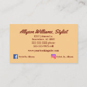 バーガンディーマーブル美容師名刺 名刺 (裏面)