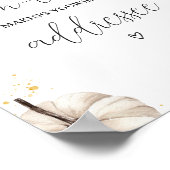 バーガンディーミニマリストかぼちゃエンベロープステーション ポスター (角)