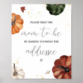 バーガンディーミニマリストかぼちゃエンベロープステーション ポスター (正面)