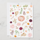 バーガンディーリトルカボチャ赤ちゃんシャワー 招待状 (裏面)