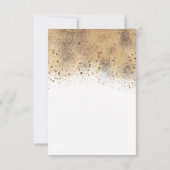 バーガンディーレッドとネイビーブルーフローラウェディングRSVP 出欠カード (裏面)