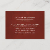 バーガンディーレッドとピンクフローラ 名刺 (裏面)