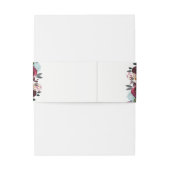 バーガンディーレッドウォーター結婚カラーフローラズベリーバンド 招待状ベリーバンド (裏面例)