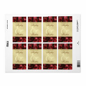 バーガンディーレッドカリリリー金ゴールド結婚ワインズラベル ラベル (フルシート)