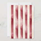 バーガンディーレッドクリーム50誕生日 招待状 (裏面)