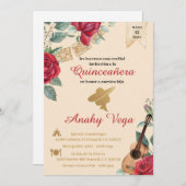 バーガンディーレッドチャラ招待状素朴、チャロ、レッド 招待状 (正面/裏面)