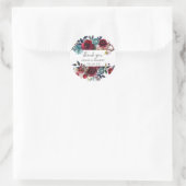 バーガンディーレッドピンクお願い ラウンドシール (バッグ)