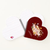 バーガンディーレッドピンクフローラハート祈りの言葉ジャーナル ノートブック (内部)