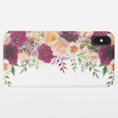 バーガンディーレッドピーチピンクの花フローラ Case-Mate iPhoneケース (裏面(横))