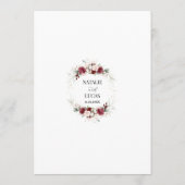 バーガンディーレッドフローラ4x9メニュー メニュー (裏面)