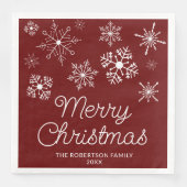 バーガンディーレッドホワイトスノーフレークスクリスマスパーティー (正面)