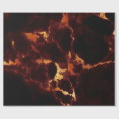 バーガンディーレッド抽象芸術金ゴールドブラックVIP大理石 ラッピングペーパー (フラット)