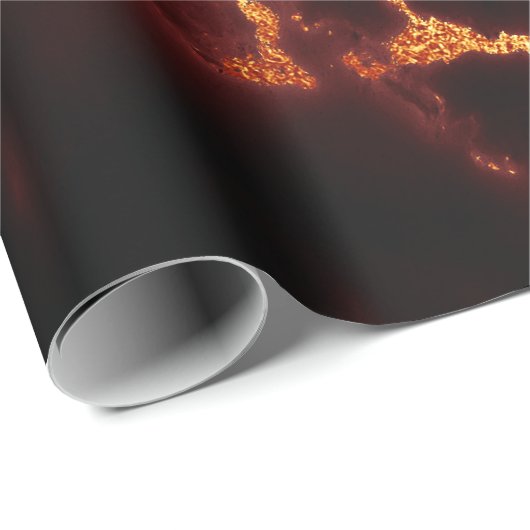 バーガンディーレッド抽象芸術金ゴールドブラックVIP大理石 ラッピングペーパー (ロールコーナー)
