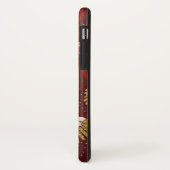 バーガンディーレッド金ゴールドバードフラワーズグリッター Case-Mate iPhoneケース (裏面/左)