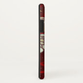 バーガンディーレッド金ゴールドバードフラワーズグリッター Case-Mate iPhoneケース (裏面/右)