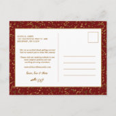 バーガンディーレッド金ゴールド3枚の写真 案内ポストカード (裏面)