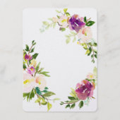 バーガンディーワインとピンクウォーターのカラーフローラメニュー メニュー (裏面)