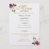 バーガンディーワインとピンクウォーターのカラーフローラメニュー メニュー (正面)