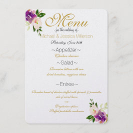 バーガンディーワインとピンクウォーターのカラーフローラメニュー メニュー