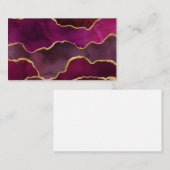 バーガンディーワインレッド抽象芸術水の色パターン 名刺 (正面/裏面)
