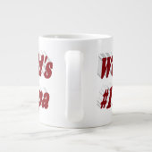 バーガンディー半文字巨大コーヒーマグ付きパパ ジャンボコーヒーマグカップ (裏面)