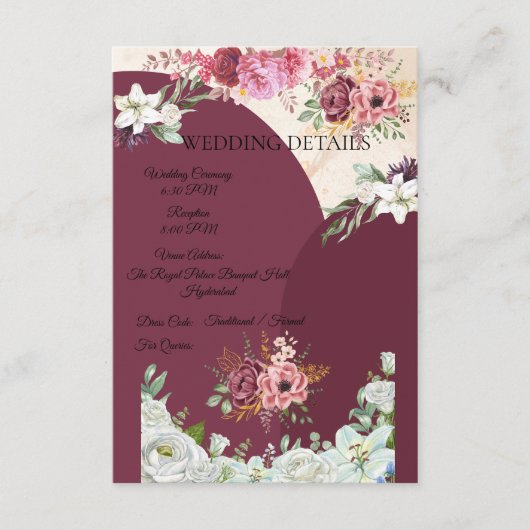 バーガンディー封入カード エンクロージャーカード (正面)