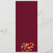 バーガンディー秋の結婚式 メニュー (裏面)