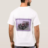 バーガンディー色の1930年代高級セダン Tシャツ (裏面)