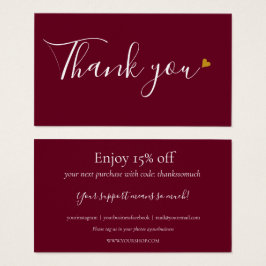 バーガンディー お買い物感謝割引カード