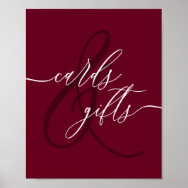 バーガンディー カードとギフト ポスター