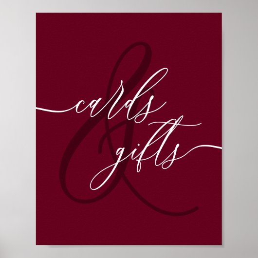 バーガンディー カードとギフト ポスター (正面)