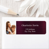 バーガンディー フォト ウェディング 返信住所 ラベル (インサイチュ)