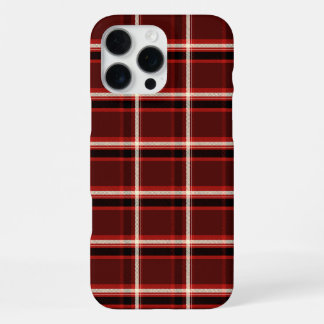 バーガンディー プラッド 携帯ケース | クラシック タータン iPhone 16 PRO MAXケース
