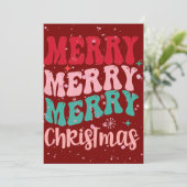 バーガンディー メリークリスマス カード (スタンド正面)