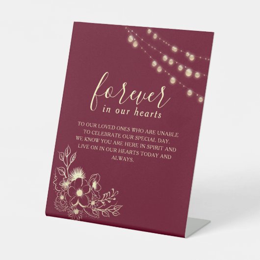 バーガンディー 結婚式 追悼 サイン (正面)